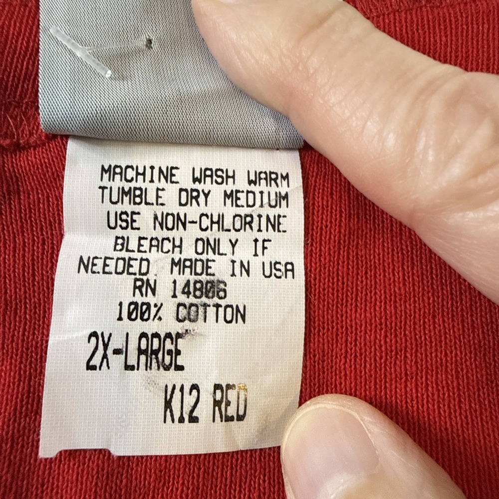 Carhartt One Piece Men's Long Johns One Piece Baselayer Red Size XXL New - Picture 9 of 10